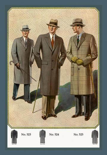 Chesterfield Fly-Front Overcoat 12x18 Giclee on canvas