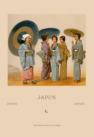 Traditional Japanese Women 12x18 Giclee on canvas