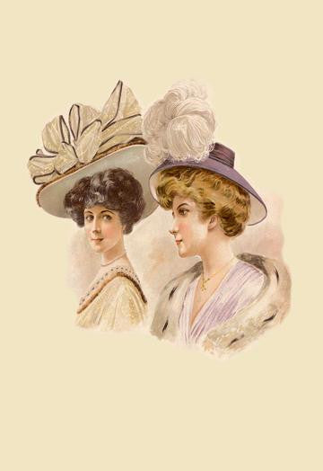 Fancy Hats 12x18 Giclee on canvas