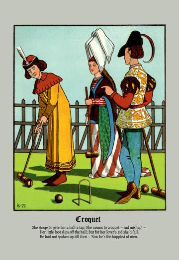 Croquet 12x18 Giclee on canvas