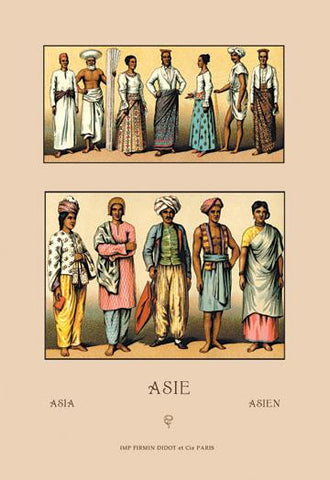 An Assortment of Asian Clothing 12x18 Giclee on canvas