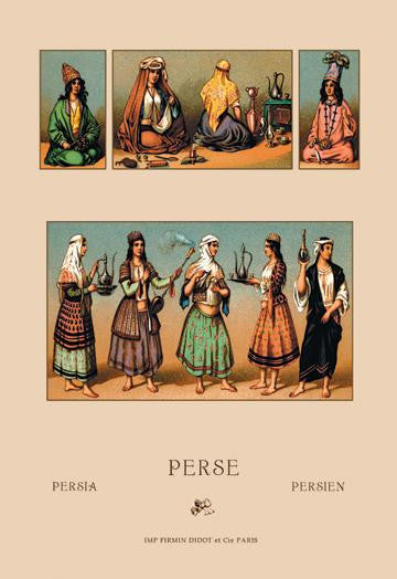 Traditional Dress of Persia #1 12x18 Giclee on canvas