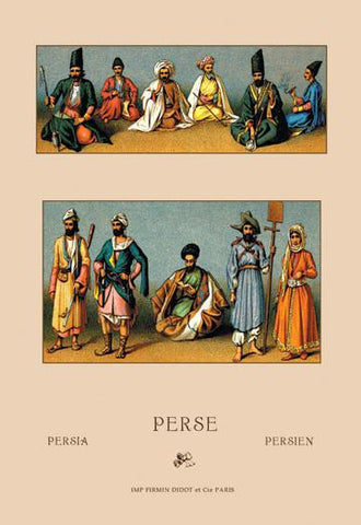 Traditional Dress of Persia #3 12x18 Giclee on canvas