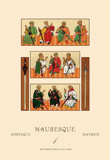 Mauresque Noblemen 12x18 Giclee on canvas