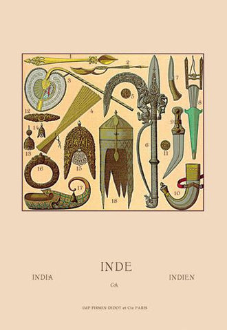 Indian Cultural Objects 12x18 Giclee on canvas