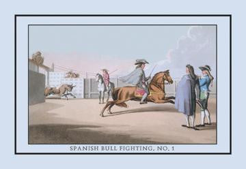 Spanish Bullfighting  No. 1: First Appearance of the Bull 12x18 Giclee on canvas