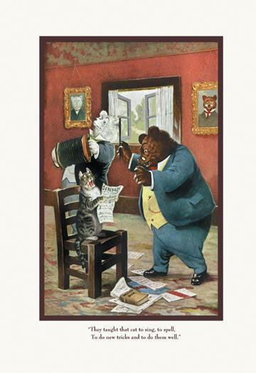 Teddy Roosevelt&#39;s Bears: That Cat 12x18 Giclee on canvas