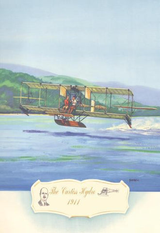 The Curtiss Hydro  1911 12x18 Giclee on canvas