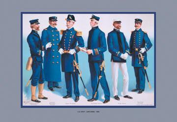 U.S. Navy: Uniforms  1899 #3 12x18 Giclee on canvas