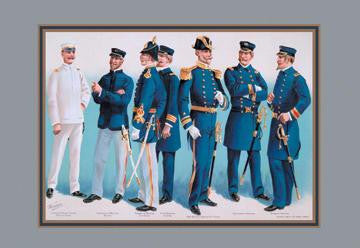 U.S. Navy: Uniforms  1899 #4 12x18 Giclee on canvas