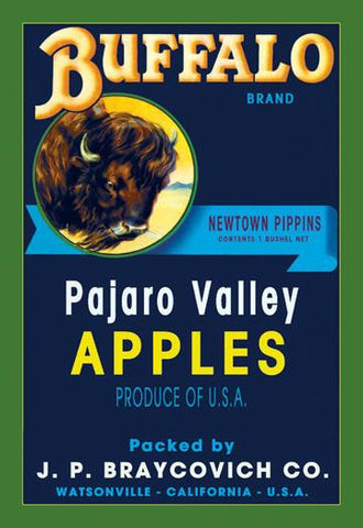 Buffalo Brand Apples 12x18 Giclee on canvas