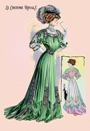 Le Costume Royals: Emerald Charm 12x18 Giclee on canvas