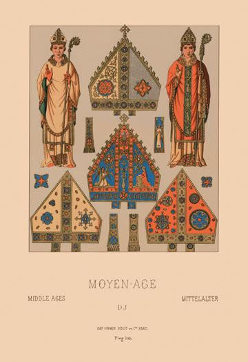 Medieval Clergymen #2 12x18 Giclee on canvas