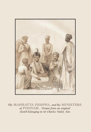 The Mahratta Peshwa and his Ministers at Poonah 12x18 Giclee on canvas