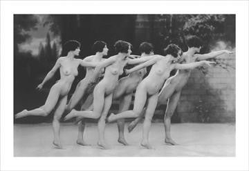 Six Nude Dancers 12x18 Giclee on canvas