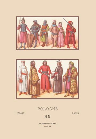 Knights and Nobility of Fifteenth Century Poland 12x18 Giclee on canvas