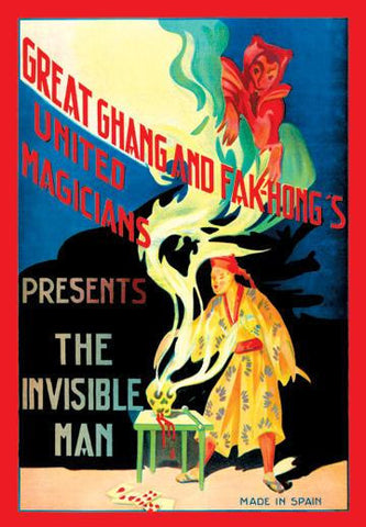 United Magicians Presents - The Invisible Man 12x18 Giclee on canvas