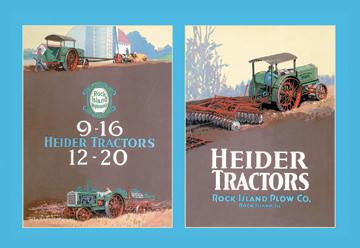 Heider Tractors 12x18 Giclee on canvas