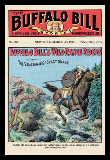 The Buffalo Bill Stories: Buffalo Bill&#39;s Wild Range Riders 12x18 Giclee on canvas