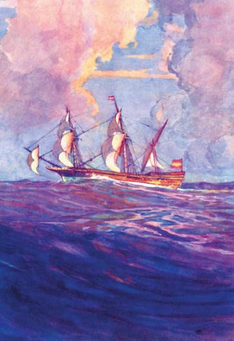 Spanish Treasure Frigate 12x18 Giclee on canvas