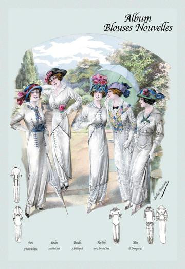 Album Blouses Nouvelles: For a Garden Party 12x18 Giclee on canvas