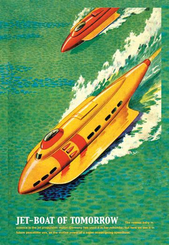 Jet-Boat of Tomorrow 12x18 Giclee on canvas