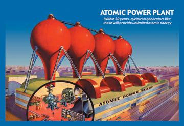 Atomic Power Plant 12x18 Giclee on canvas