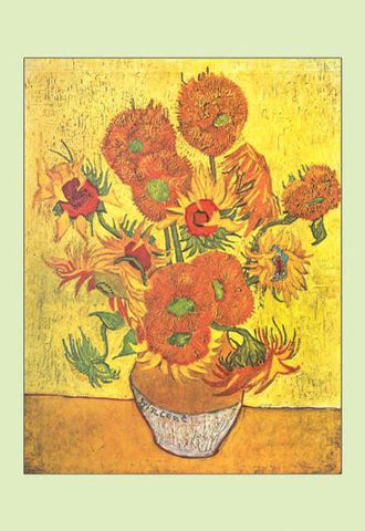 Vase with Fourteen Sunflowers 12x18 Giclee on canvas