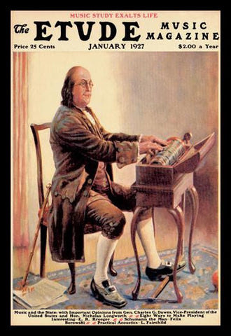 The Etude: Ben Franklin 12x18 Giclee on canvas