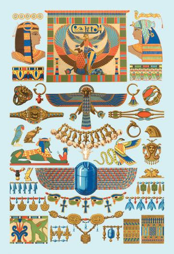 Egyptian Jewelry 12x18 Giclee on canvas