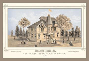 Centennial International Exhibition  1876 - Delaware Building 12x18 Giclee on canvas