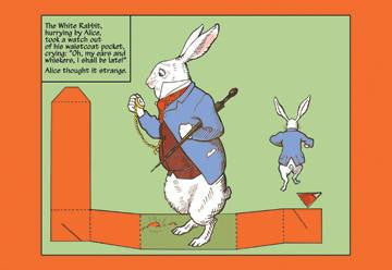 Alice in Wonderland: The White Rabbit - Cutout 12x18 Giclee on canvas