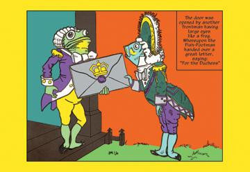 Alice in Wonderland: Frontman and Footman 12x18 Giclee on canvas