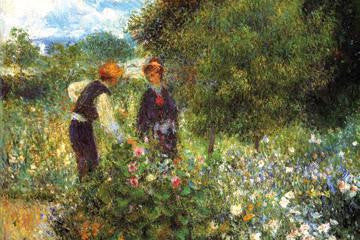 Picking Flowers 12x18 Giclee on canvas