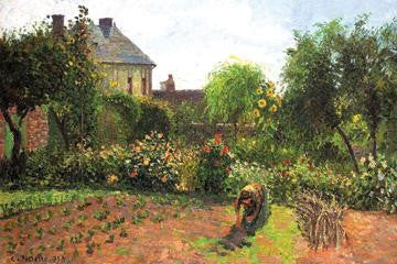 The Artist Garden at Eragny 12x18 Giclee on canvas