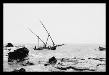 Sailing Vessel Among the Rocks at Jaffa 12x18 Giclee on canvas