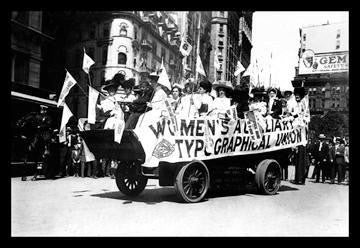 Protest Parade Against Child Labor 12x18 Giclee on canvas