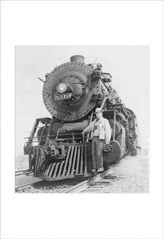 War Information Photographer Jack Delano and Train 12x18 Giclee on canvas