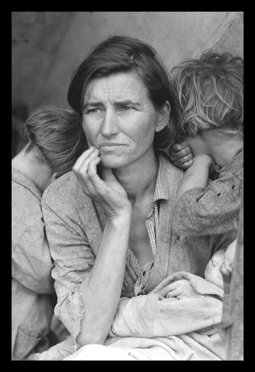 Destitute Pea Pickers in California 12x18 Giclee on canvas