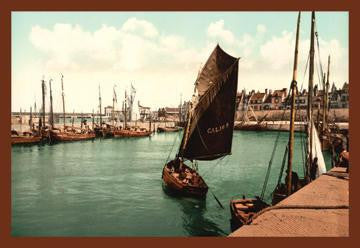 Port of Calais 12x18 Giclee on canvas