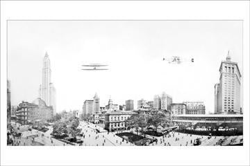 City Hall Park Panorama 12x18 Giclee on canvas