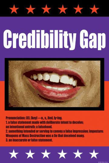 Credibility Gap 12x18 Giclee on canvas