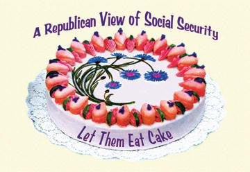 A Republican View of Social Security 12x18 Giclee on canvas