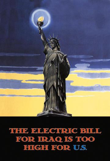 Electric Bill 12x18 Giclee on canvas