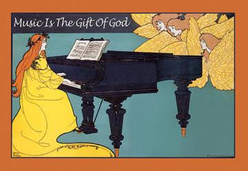 Music is the Gift of God 12x18 Giclee on canvas