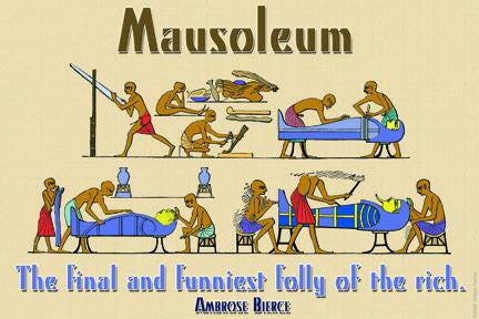 Mausoleum - The final and funniest folly of the rich 12x18 Giclee on canvas