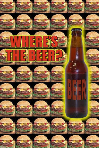 Where&#39;s the Beer 12x18 Giclee on canvas