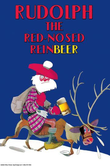 Rudolph the Red-Nosed Reinbeer 12x18 Giclee on canvas