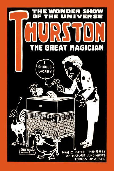 Mix Up Nature: Thurston the great magician the wonder show of the universe 12x18 Giclee on canvas