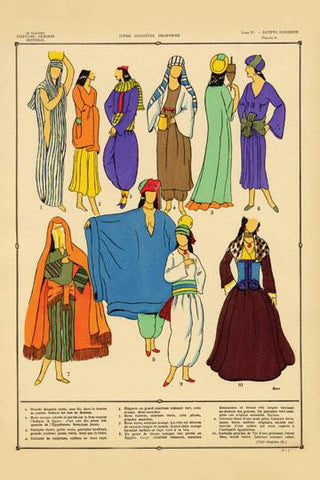 Modern Egyptian Feminine Costume #3 12x18 Giclee on canvas